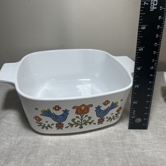 Corningware Country Festival Blue Bird Set of 2 Dishes 1 Qt 1.5 Qt Vintage‎ 75 - Picture 3 of 9